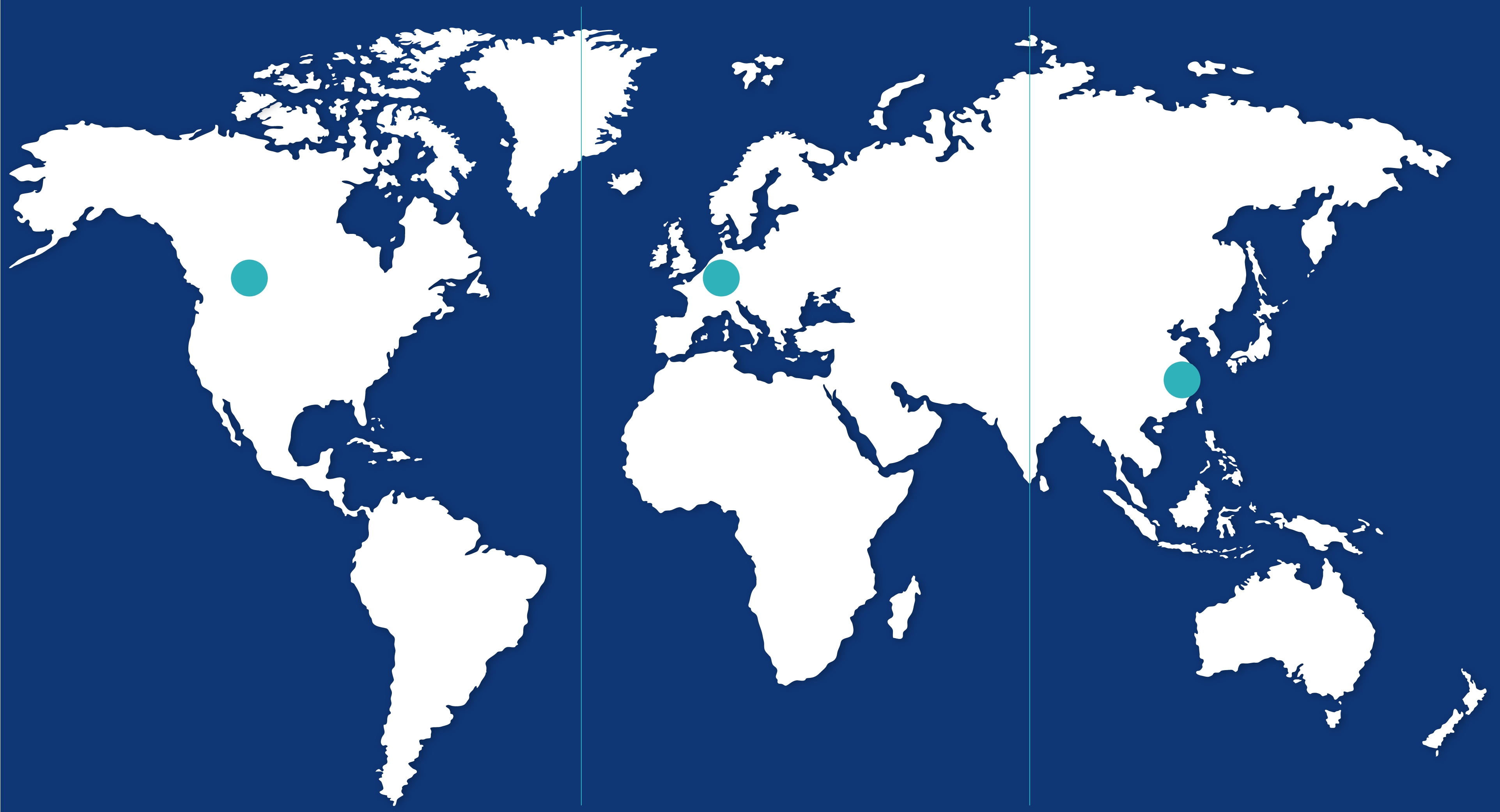 World map with locations of Welion offices